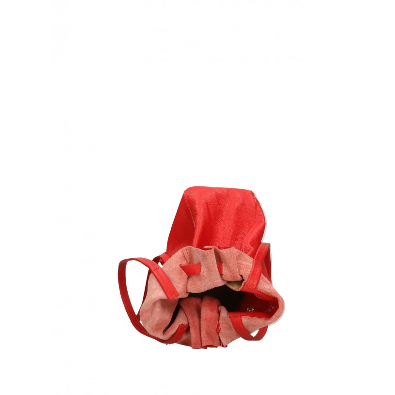 ITALIAN LADY'S SHOULDER BAG SHOPPER IN SHINY LEATHER SHG8956